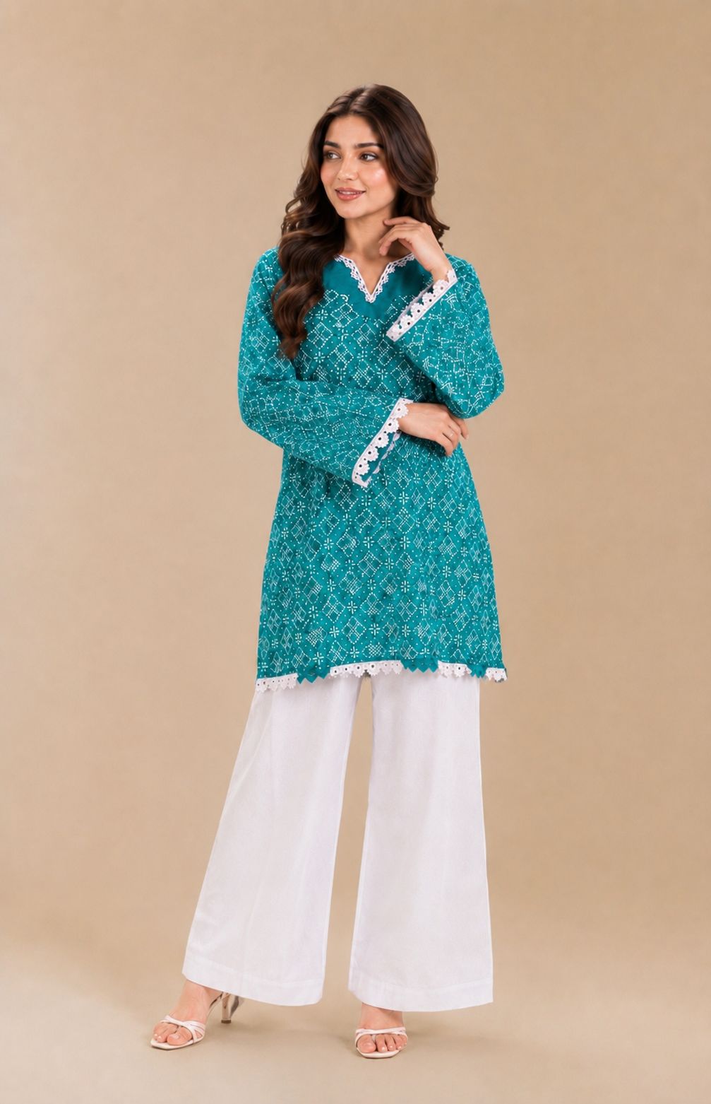 Pakistan Independence Day Green Lawn Shirt