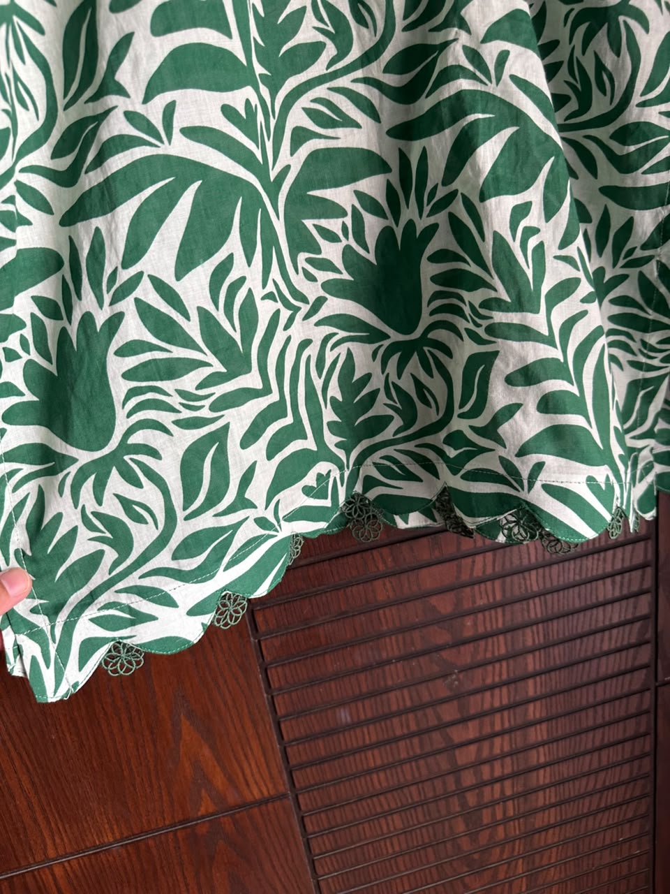 Emerald Green Botanical Printed Lawn Shirt