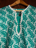 14 August Green Printed Lawn Shirt | Pakistan Independence Day Collection