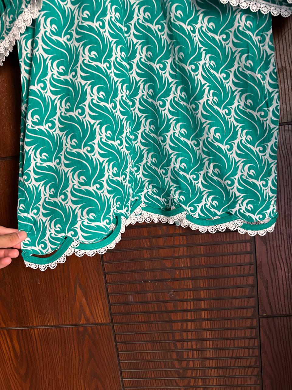 14 August Green Printed Lawn Shirt | Pakistan Independence Day Collection