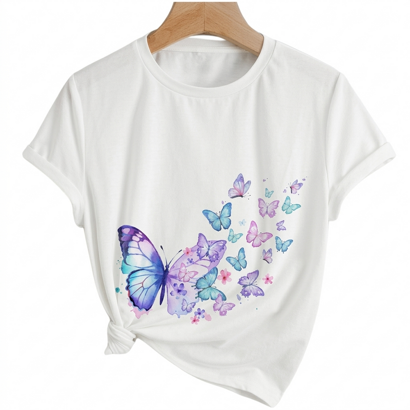COLORFUL BUTTERFLYS TEE