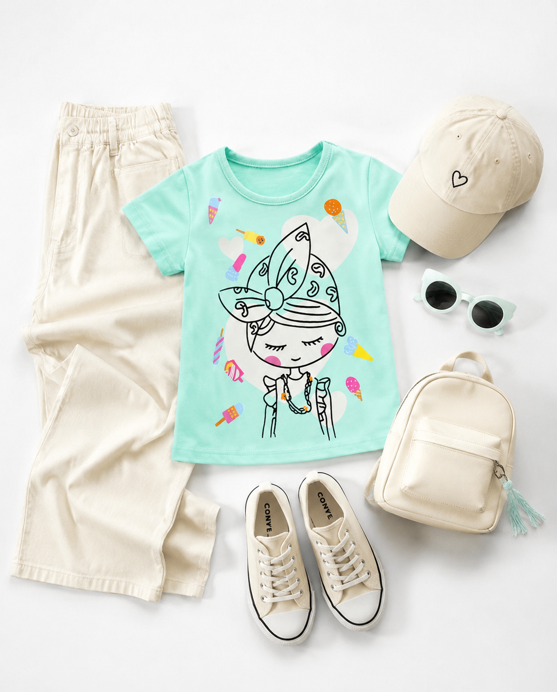 Adorable Princess Sketch Girl T-Shirt