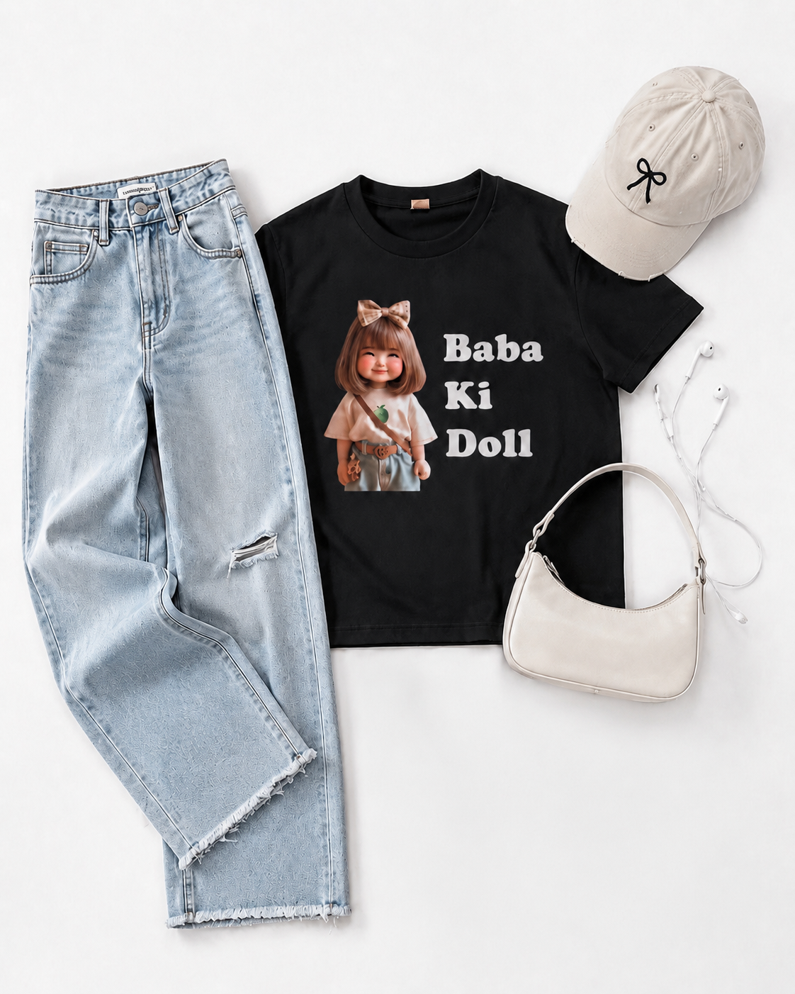 Baba Ki Doll Cute Graphic Tee