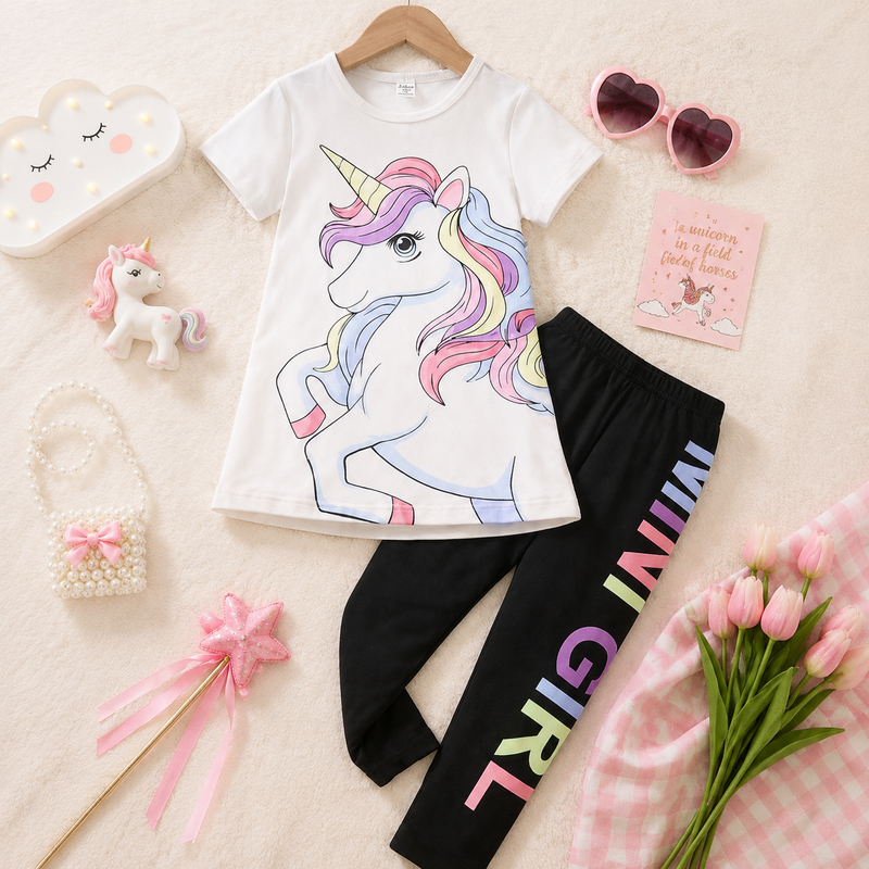Magical Unicorn Summer Co-ord for Girls