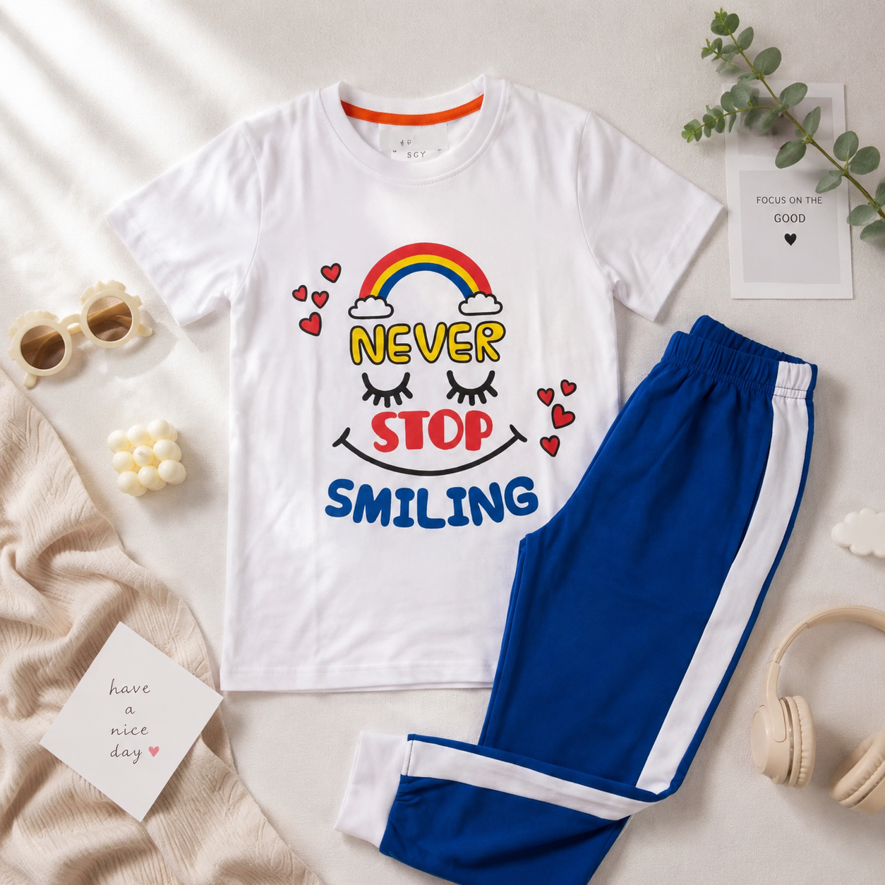 Never Stop Smiling Rainbow Set