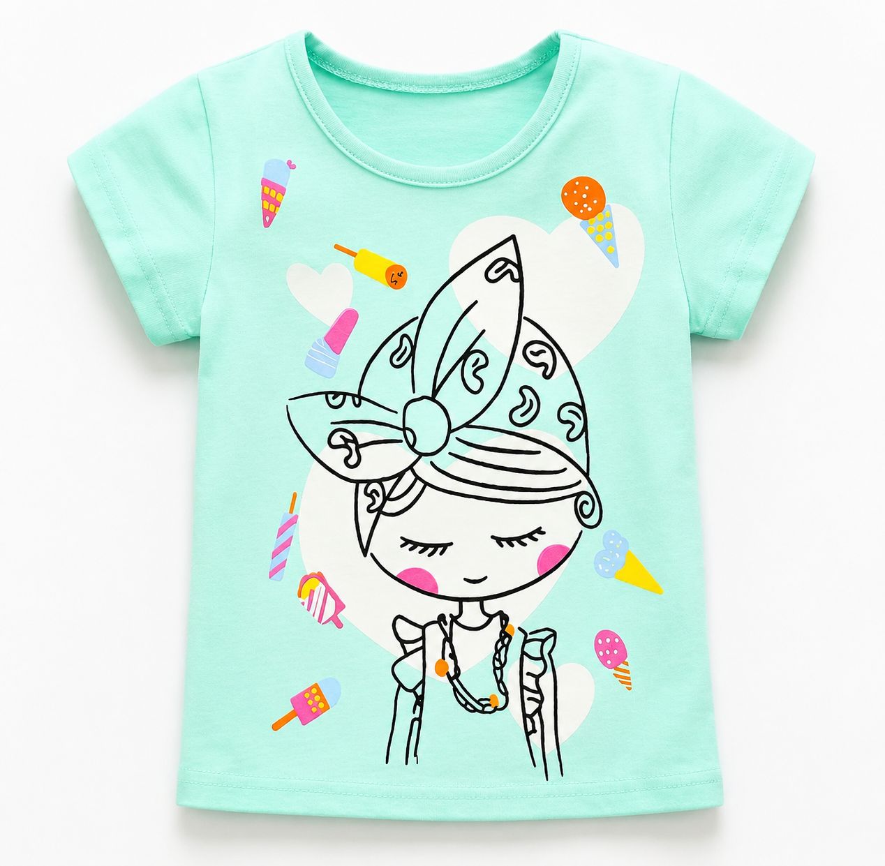 Adorable Princess Sketch Girl T-Shirt