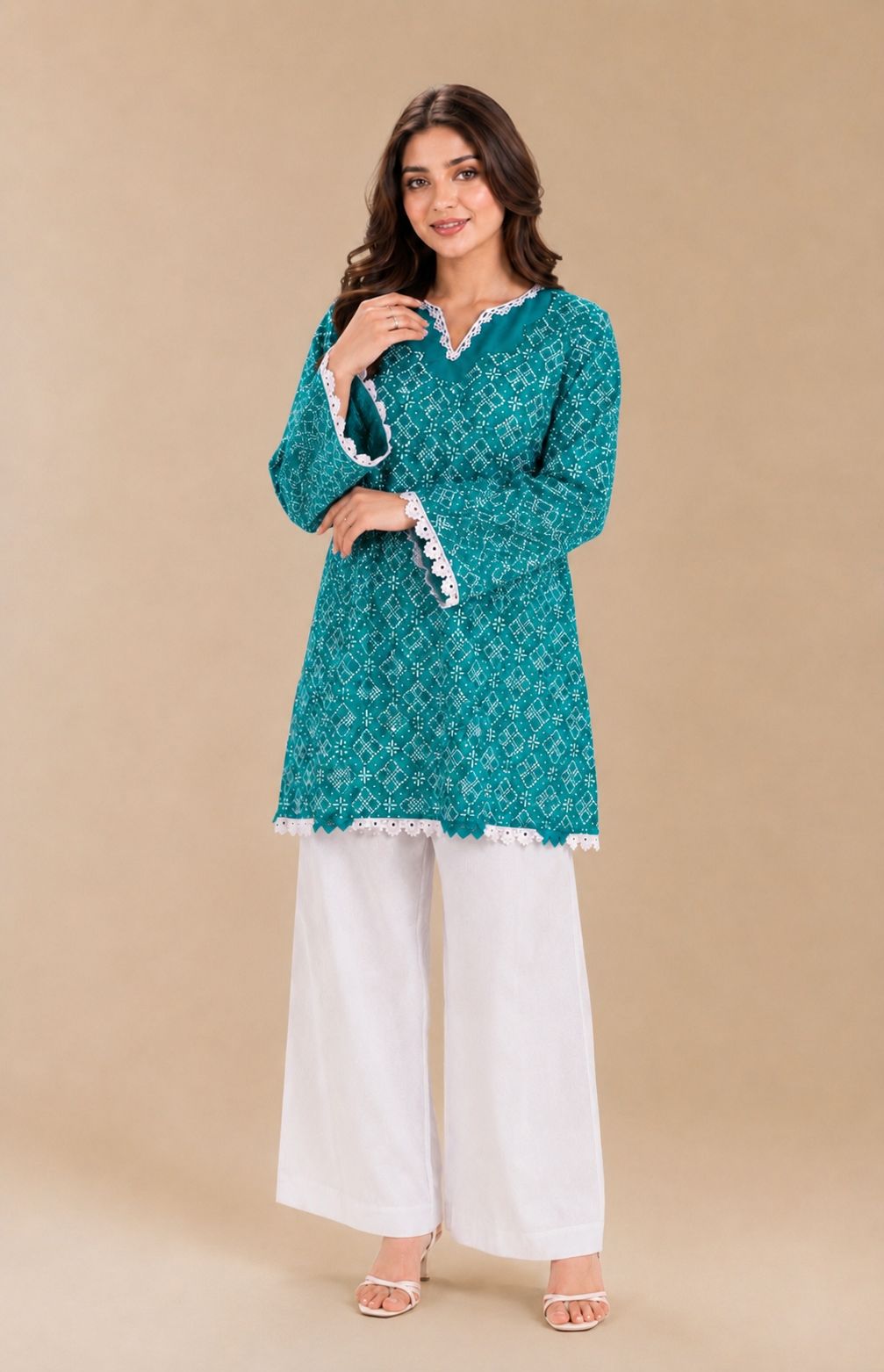 Pakistan Independence Day Green Lawn Shirt