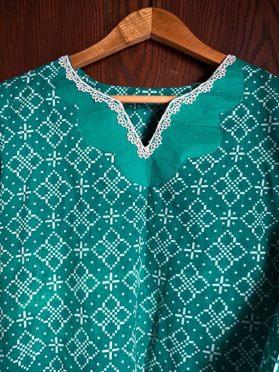 Pakistan Independence Day Green Lawn Shirt