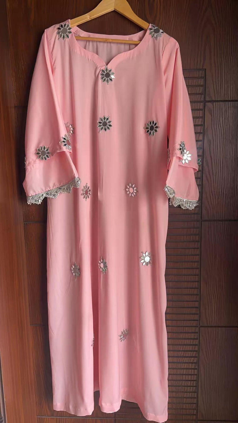 Pink Dreamy Mirrored Kaftan