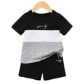 Trendy Black Grey Casual Boys Suit