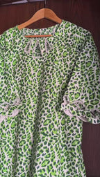 14 August Special Green Abstract Printed Lawn Shirt